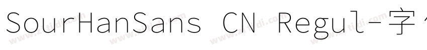 SourHanSans CN Regul字体转换